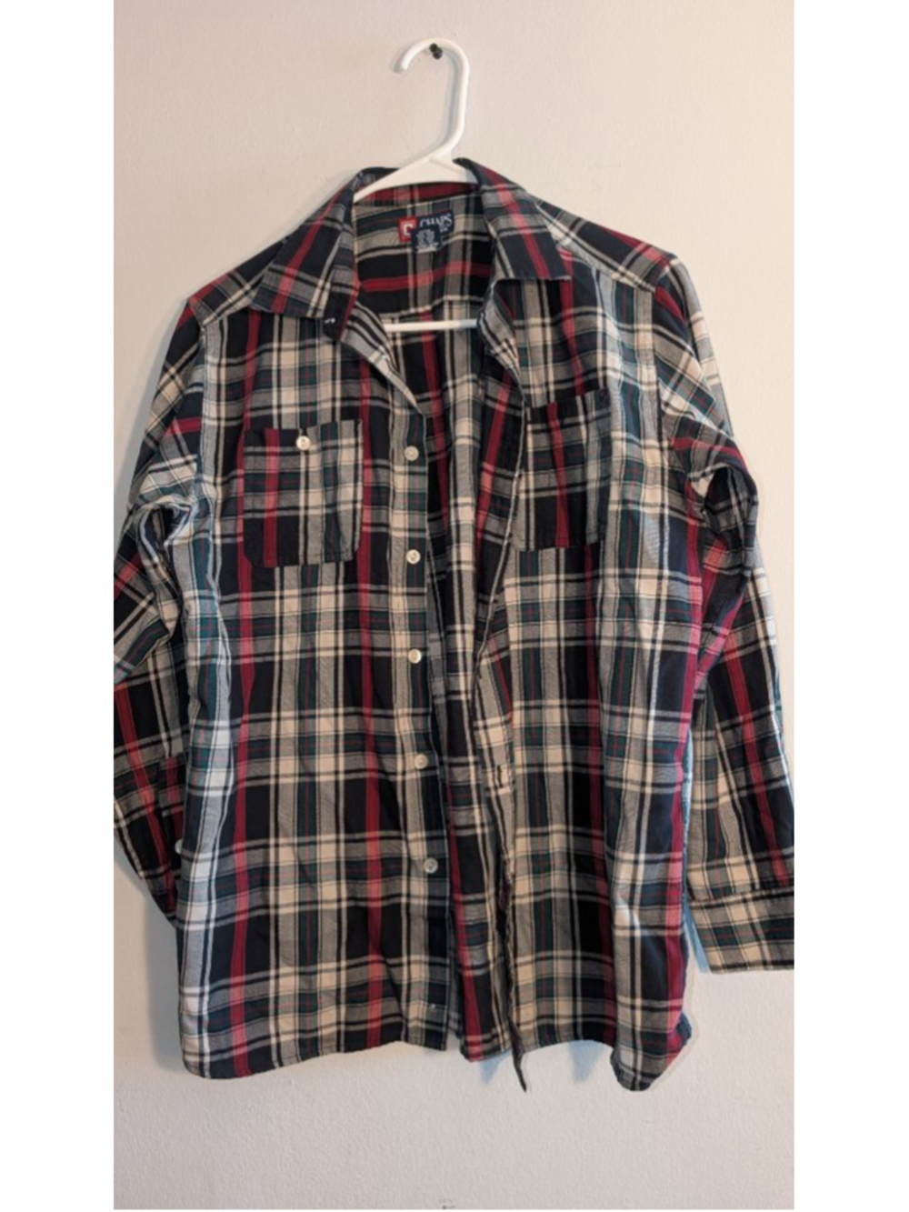 CHAPS Plaid Button Down Shirt L 14/16, boys